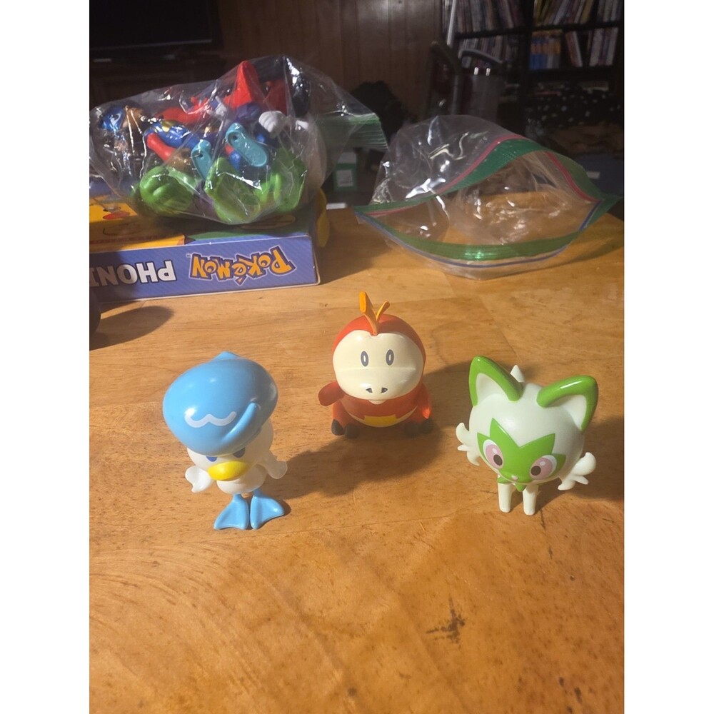 Pokemon Battle Ready Figure Lot Sprigatito Fuecoco Quaxly Jazwares S6